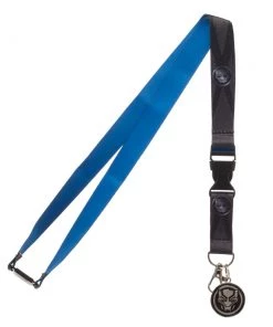 Bioworld Marvel Black Panther Movie Logo Lanyard Sticker ID Holder & Metal Charm