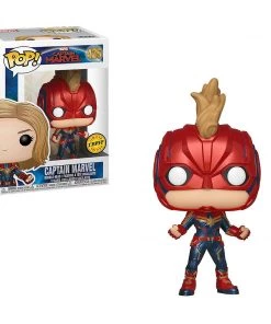 Funko Pop! Marvel: Captain Marvel - Captain Marvel Masked CHASE Pop! Funko Pops!