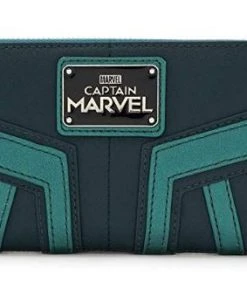 Loungefly Marvel Captain Marvel Green Suit Zip-Around Wallet