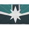 Loungefly Marvel Captain Marvel Green Suit Zip-Around Wallet