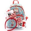 Loungefly Disney: Mickey & Minnie Snowman AOP Mini Backpack & Headband