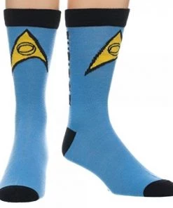 Bioworld Movies Star Trek Blue Logical Crew Socks
