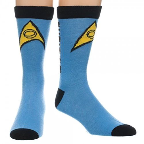 Bioworld Movies Star Trek Blue Logical Crew Socks 3 Bioworld Movies Star Trek Blue Logical Crew Socks