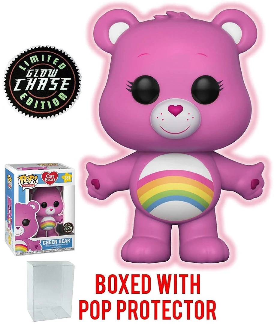 Funko Pop! Animation: Care Bears - Cheer Bear CHASE Variant Glow In The Dark Vinyl Figure (Packed With Pop Box Protector Case) 3 Funko Pop! Animation: Care Bears - Cheer Bear CHASE Variant Glow In The Dark Vinyl Figure (Packed With Pop Box Protector Case)