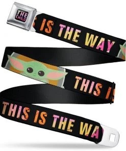 Buckle-Down Star Wars The Child Text Full Color Seatbelt Belt
