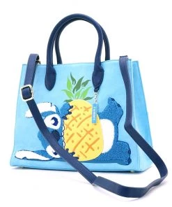 Disney Lilo And Stitch Pineapple Chenille Crossbody Tote Bag Loungefly