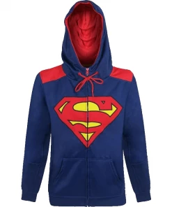 Bioworld Dc Superman Pieced Poly Hoodie DC Comics