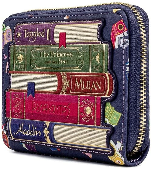 Loungefly Disney Princess Books Zip Wallet 3 Loungefly Disney Princess Books Zip Wallet