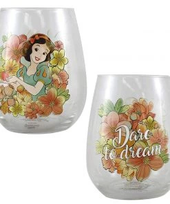 Bioworld Disney Princess 18 Oz. Contour Glass - Set Of 4