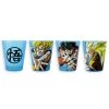 JUST FUNKY Anime Dragon Ball Z Goku Shot Glass Set With Neon Blue Blacklight Reactive Glass