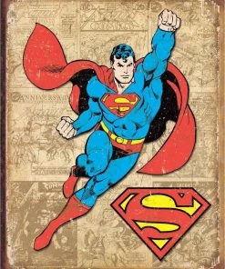 Desperate Enterprises Inc Superman Weathered Panels Tin Sign