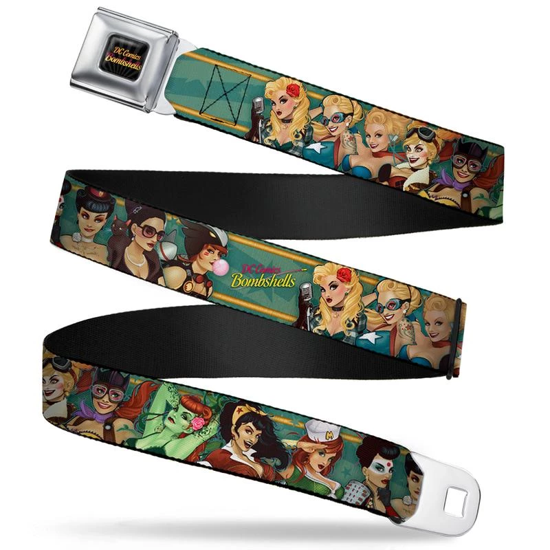 Buckle-Down DC Comics Bombshells Seat Belt Buckle Belt 3 Buckle-Down DC Comics Bombshells Seat Belt Buckle Belt