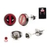 Body Vibe Marvel Base Metal Deadpool With Stainless Post Stud Earrings Set