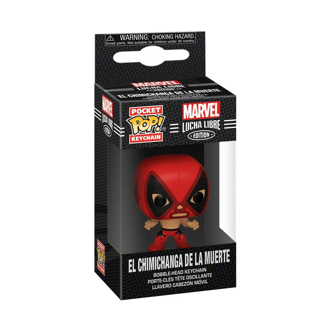 Funko Pop Keychain: Marvel Lucha Libre- Deadpool 4 Funko Pop Keychain: Marvel Lucha Libre- Deadpool