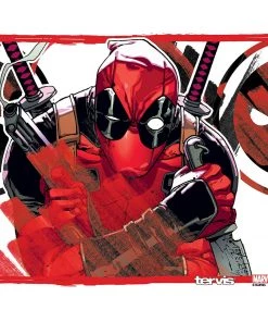 Tervis Marvel - Deadpool Iconic Stainless Steel Insulated Travel Tumbler 24oz Bottle, Silver