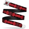 Buckle-Down Marvel Deadpool Logo Seat Belt Buckle CHILDREN'S Belt 2 Buckle-Down Marvel Deadpool Logo Seat Belt Buckle CHILDREN'S Belt