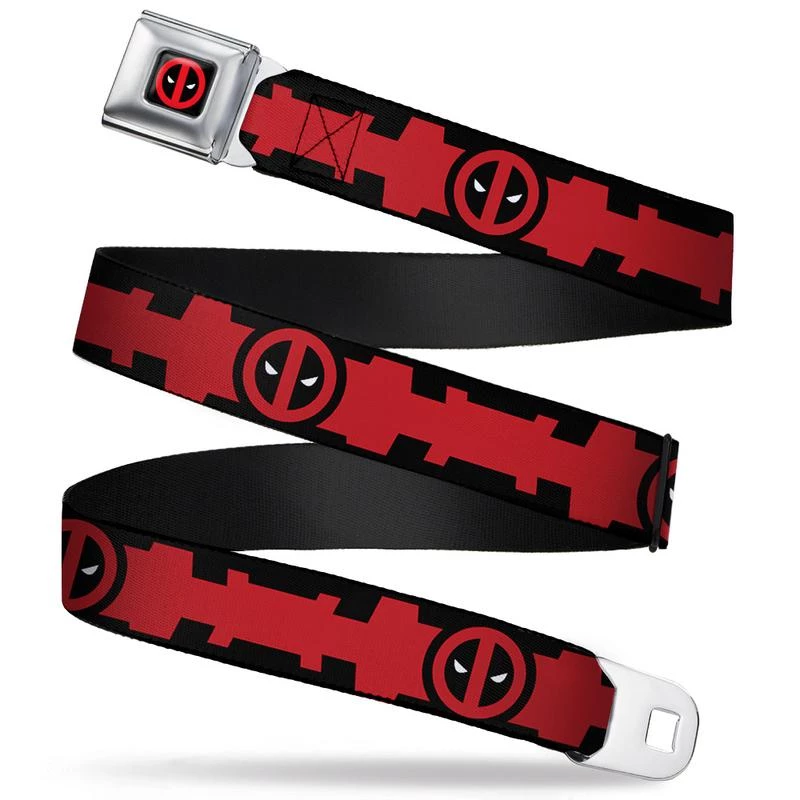 Buckle-Down Marvel Deadpool Logo Seat Belt Buckle CHILDREN'S Belt 3 Buckle-Down Marvel Deadpool Logo Seat Belt Buckle CHILDREN'S Belt