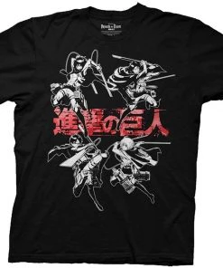 Ripple Junction Attack On Titan Season 2 Group With Titan Logo Adult T-Shirt