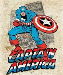 Desperate Enterprises Inc Marvel Captain America Cover Splash 12.5" X 16"