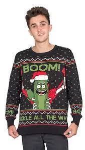 Ripple Junction Rick And Morty Boom Pickle Ugly Novelty Christmas Sweater