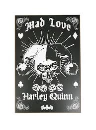 Silver Buffalo DC COMICS HARLEY QUINN SKULL WOOD WALL ART