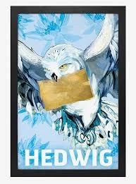 Pyramid America Harry Potter Hedwig 11" X 17" Framed Print