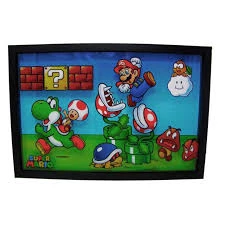 Pyramid America Mario Series Super Mario - Plants Acrylic Screen Print