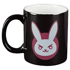 JINX Overwatch D'va Smiling Bunny Coffee Mug