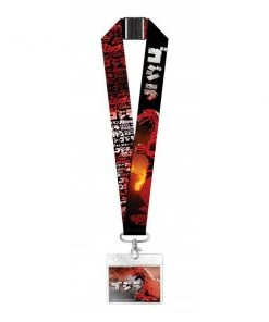 Monogram Godzilla - Red & Black W/Deluxe Card Holder Lanyard