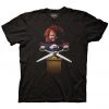 Ripple Junction Chucky Childs Play 2 Poster Adult Black T-shirt Movies