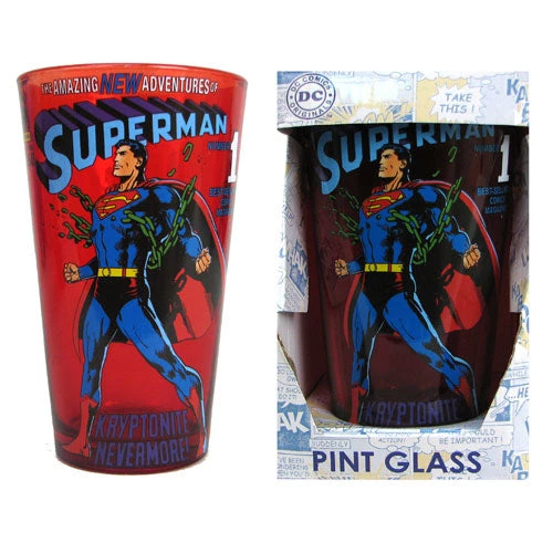 Silver Buffalo Superman Breaking Chains 16 Oz. Pint Glass 3 Silver Buffalo Superman Breaking Chains 16 Oz. Pint Glass