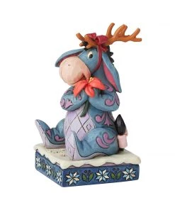 Enesco Disney - Winnie The Pooh - Eeyore Christmas Personality Carved Figure