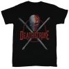 Bioworld Deathstroke Dc Comics T-Shirt - Crossed Swords Mask And Name Image