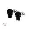Body Vibe 316L Stainless Steel Punisher Stud Earrings. Marvel