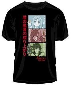 Bioworld Anime The Rising Of The Shield Hero Group Shot Black T-shirt