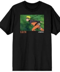 Bioworld Naruto Shippuden Naruto Running Black T-shirt Anime