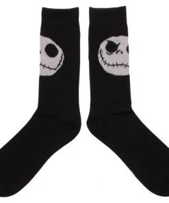 Bioworld Nightmare Before Christmas Jack Head Crew Socks Disney