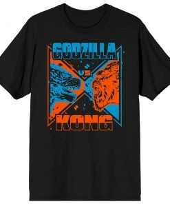 Bioworld Movies Godzilla Vs King Kong Movie Black T-shirt