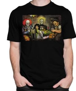 Get Down Art Horror - Final Table Men's Black T-Shirt