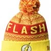 New Era Flash Wintry Pom Knit Beanie Hat DC Comics