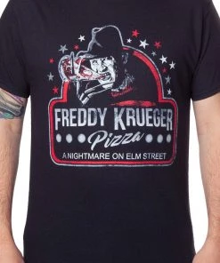 Changes Nightmare On Elm Street Freddy Krueger Pizza Officially Licensed T-Shirt