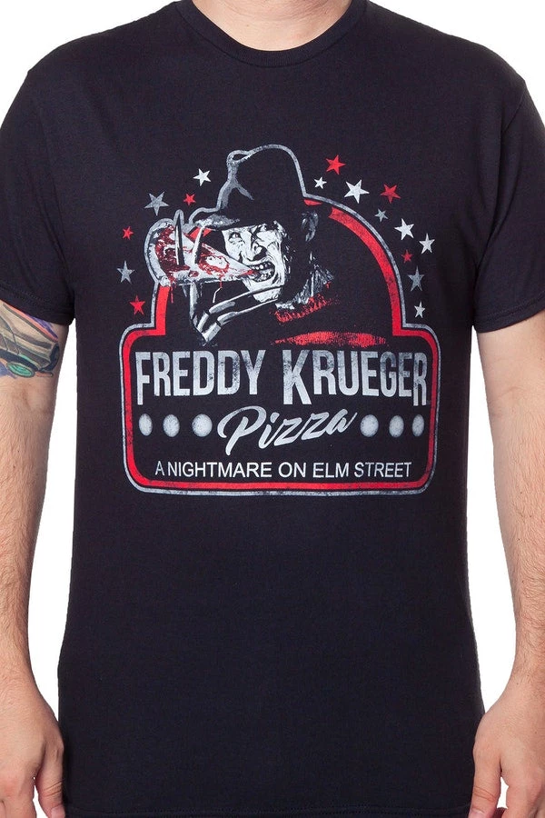 Changes Nightmare On Elm Street Freddy Krueger Pizza Officially Licensed T-Shirt 4 Changes Nightmare On Elm Street Freddy Krueger Pizza Officially Licensed T-Shirt