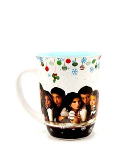 Silver Buffalo Themed Friends Holiday Group 16oz Wide Rim Ceramic Mug