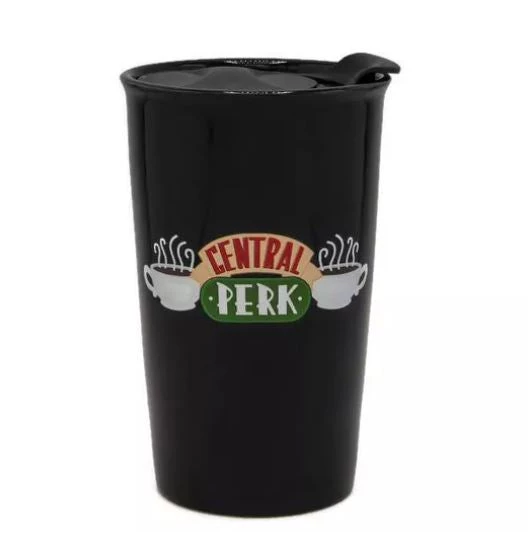 Silver Buffalo Friends 10oz Ceramic Central Perk Travel Mug 3 Silver Buffalo Friends 10oz Ceramic Central Perk Travel Mug