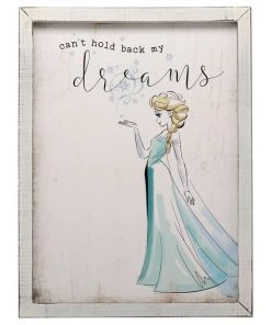 Open Road Brands Frozen Wood Framed Wall Decor