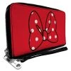 Buckle-Down Minnie Mouse Polka Dot Bow Red White Women Wallet Disney