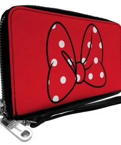 Buckle-Down Minnie Mouse Polka Dot Bow Red White Women Wallet Disney