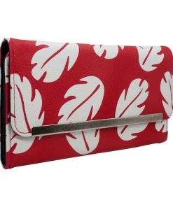 Buckle-Down Lilo & Stitch - Lilo Dress Leaves Red White Women's Envelope Fold Over Wallet