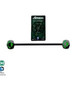 Body Vibe DC Comics 14g 1 3/8s Black Plated Green Lantern Industrial Barbell