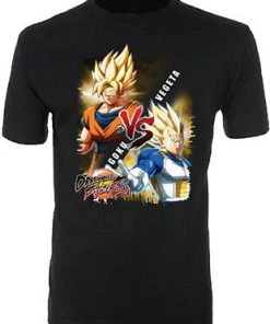 Great Eastern Entertainment Dragon Ball Z Men's Dragon Ball FighterZ SS Goku Vs SS Vegeta T-Shirt Anime